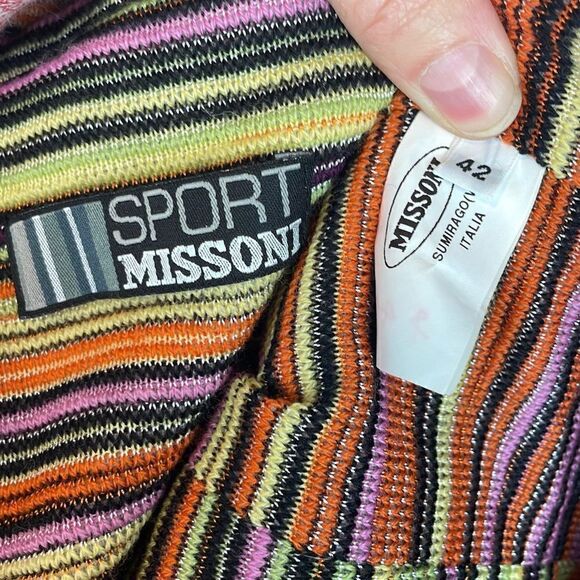 Sport Missoni Tan Wood Grain Printed Belted Lightweight Puffer Jacket sz 42 / US - Picture 4 of 12